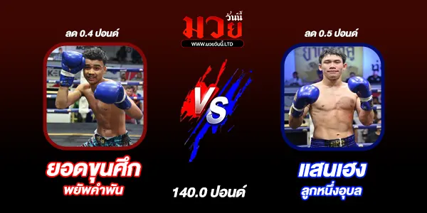 โปรแกรมมวยวันนี้