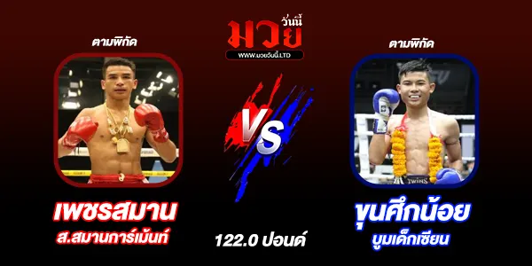 โปรแกรมมวยวันนี้
