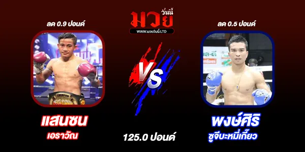 โปรแกรมมวยวันนี้
