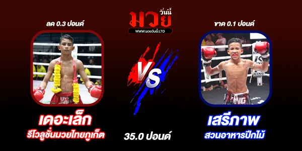 โปรแกรมมวยวันนี้