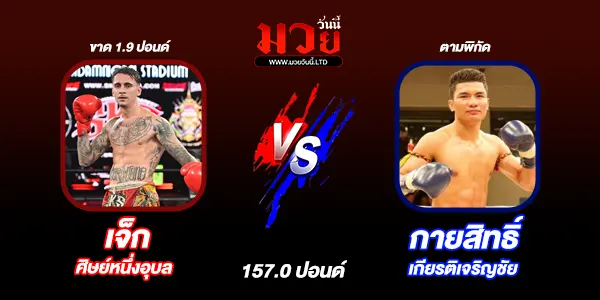 โปรแกรมมวยวันนี้