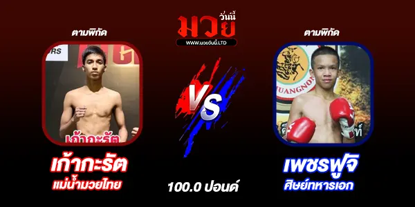 โปรแกรมมวยวันนี้
