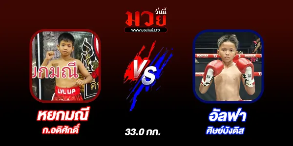 โปรแกรมมวยวันนี้