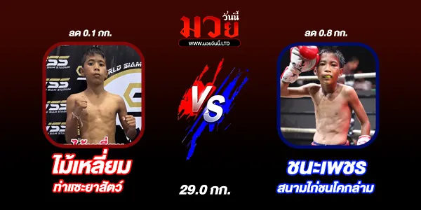 โปรแกรมมวยไทย วันศุกร์ที่ 4 กรกฎาคม