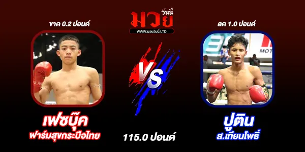 โปรแกรมมวยวันนี้