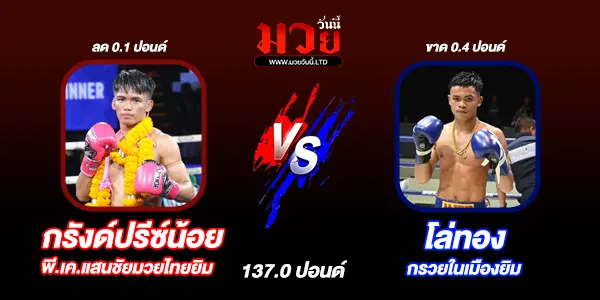 โปรแกรมมวยไทย วันพุธที่ 16 กรกฎาคม 2568 