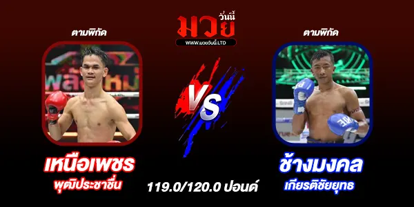 โปรแกรมมวยวันนี้