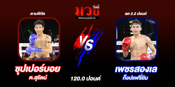 โปรแกรมมวยวันนี้