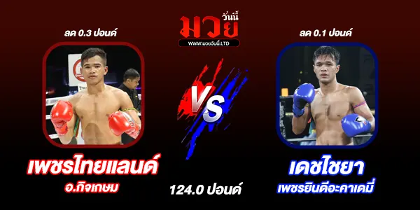 โปรแกรมมวยวันนี้