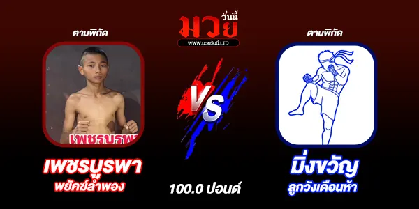 โปรแกรมมวยวันนี้