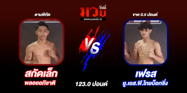 โปรแกรมมวยวันนี้