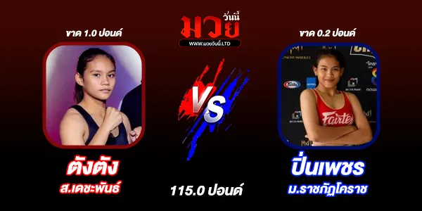 โปรแกรมมวยวันนี้