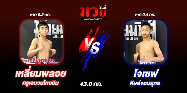โปรแกรมมวยวันนี้