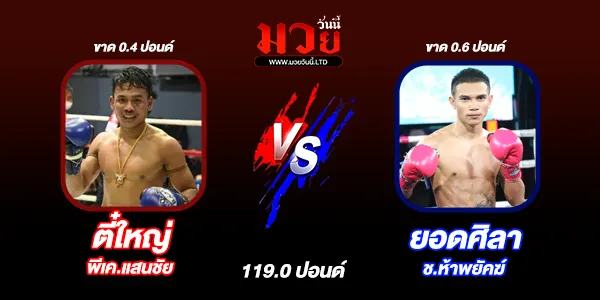 โปรแกรมมวยวันนี้