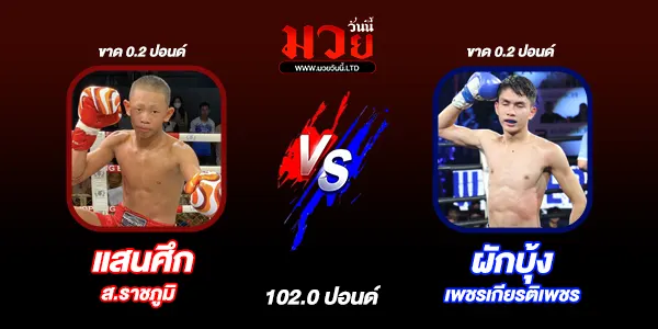 โปรแกรมมวยวันนี้