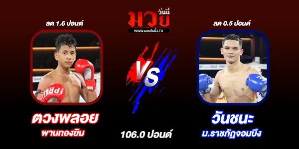 โปรแกรมมวยไทย วันพฤหัสบดีที่ 14 สิงหาคม 2568 