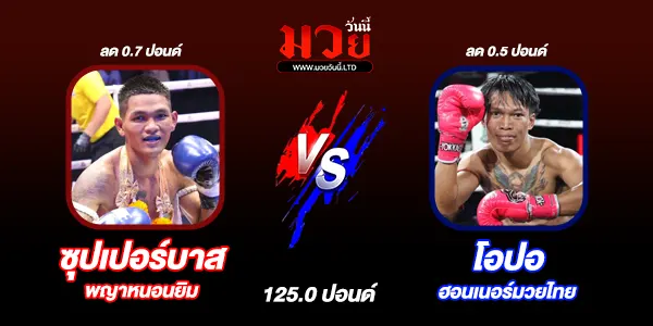 โปรแกรมมวยไทย วันพุธที่ 20 สิงหาคม 2568 