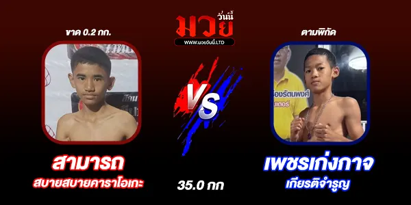 โปรแกรมมวยไทย วันจันทร์ที่ 4 สิงหาคม 2568 