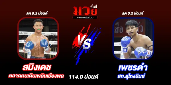 โปรแกรมมวยวันนี้