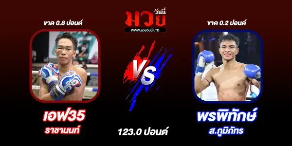 โปรแกรมมวยวันนี้