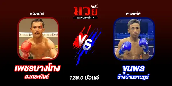 โปรแกรมมวยไทย วันอาทิตย์ที่ 17 สิงหาคม 2568 