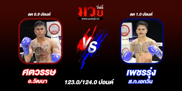 โปรแกรมมวยไทย วันพฤหัสบดีที่ 21 สิงหาคม 2568 