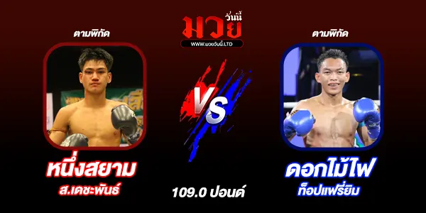 โปรแกรมมวยไทย วันอาทิตย์ที่ 31 สิงหาคม 2568