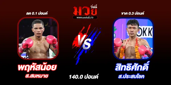 โปรแกรมมวยไทย วันพุธที่ 13 สิงหาคม 2568 
