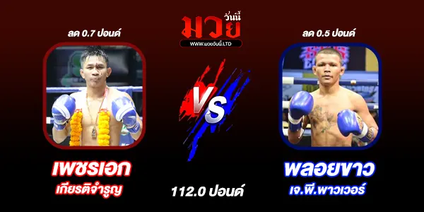 โปรแกรมมวยไทย วันพฤหัสบดีที่ 28 สิงหาคม 2568 