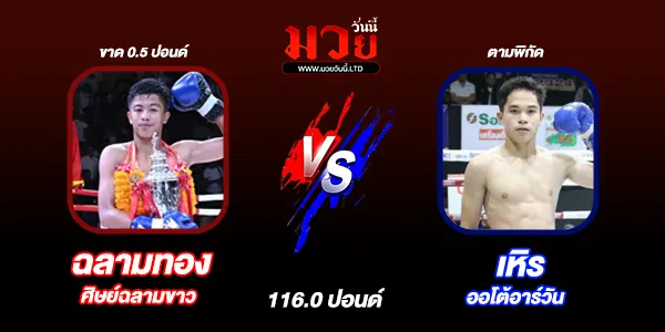 โปรแกรมมวยไทย วันพุธที่ 6 สิงหาคม 2568