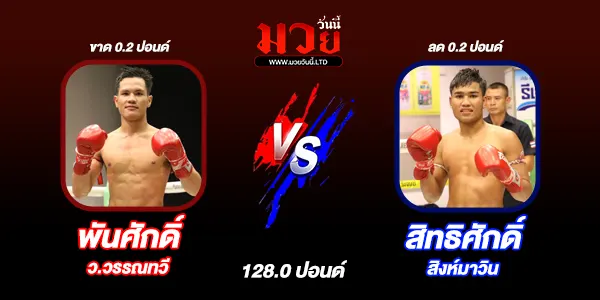 โปรแกรมมวยวันนี้