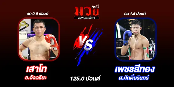 โปรแกรมมวยไทย วันอังคารที่ 5 สิงหาคม 2568  