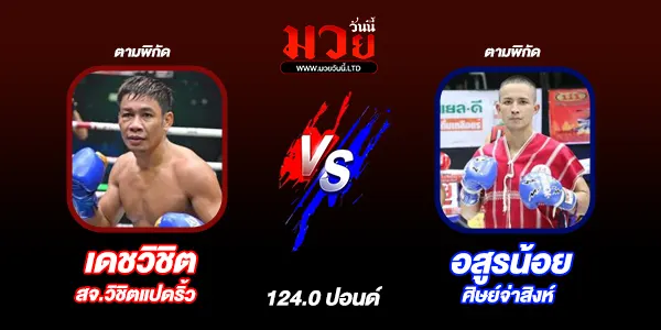 โปรแกรมมวยไทย วันอาทิตย์ที่ 10 สิงหาคม 2568 