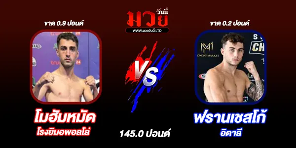 โปรแกรมมวยไทย วันพุธที่ 13 สิงหาคม 2568 