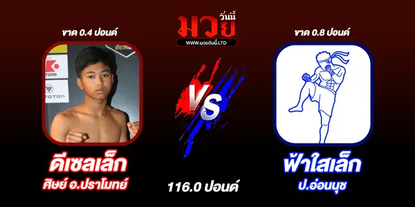 โปรแกรมมวยวันนี้