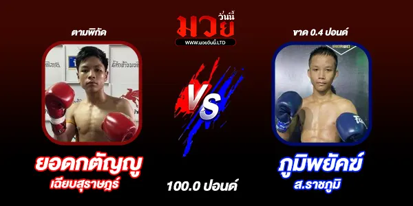 โปรแกรมมวยวันนี้