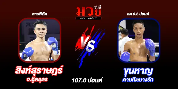 โปรแกรมมวยวันนี้