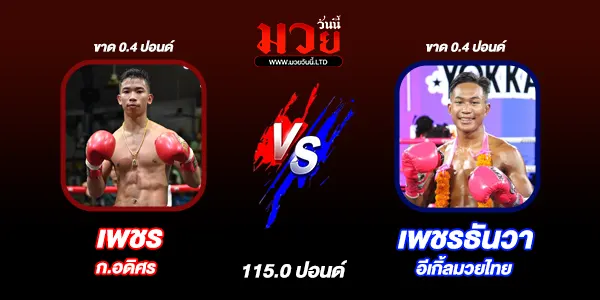 โปรแกรมมวยวันนี้