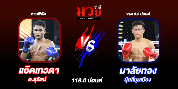 โปรแกรมมวยวันนี้
