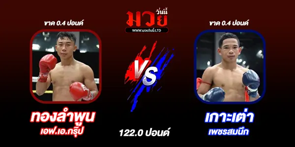 โปรแกรมมวยวันนี้
