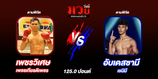 โปรแกรมมวยวันนี้