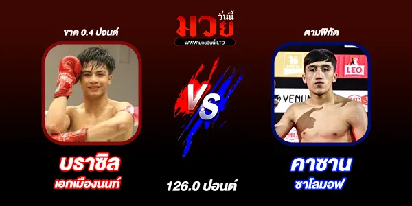 โปรแกรมมวยวันนี้