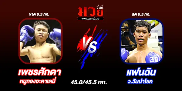 โปรแกรมมวยไทย วันอังคารที่ 23 กันยายน 2568