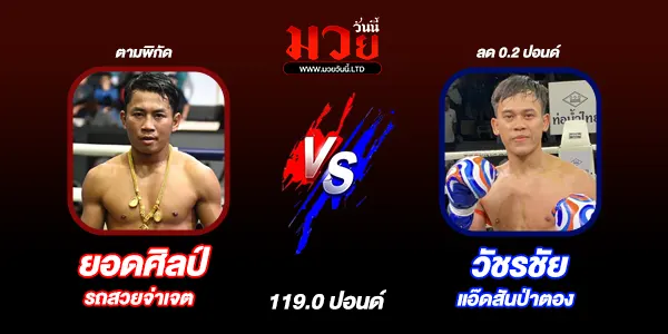 โปรแกรมมวยไทย วันอาทิตย์ที่ 7 กันยายน 2568