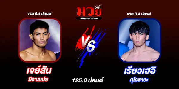 โปรแกรมมวยไทย วันศุกร์ที่ 12 กันยายน 2568 