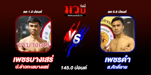 โปรแกรมมวยไทย วันเสาร์ที่ 6 กันยายน 2568 