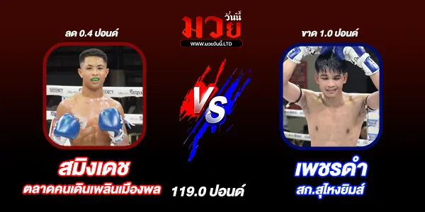 โปรแกรมมวยวันนี้