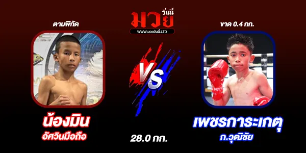 โปรแกรมมวยไทย วันศุกร์ที่ 12 กันยายน 2568 