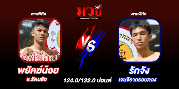 โปรแกรมมวยไทย วันเสาร์ที่ 6 กันยายน 2568 