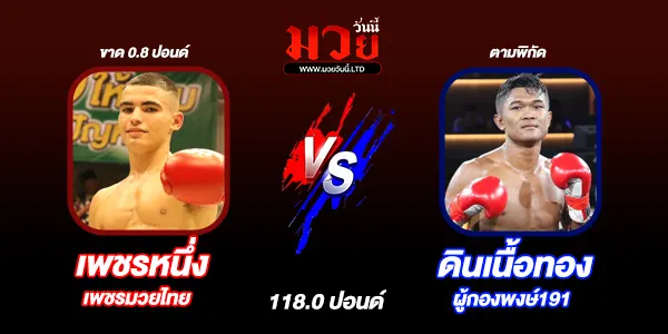 โปรแกรมมวยไทย วันอาทิตย์ที่ 7 กันยายน 2568